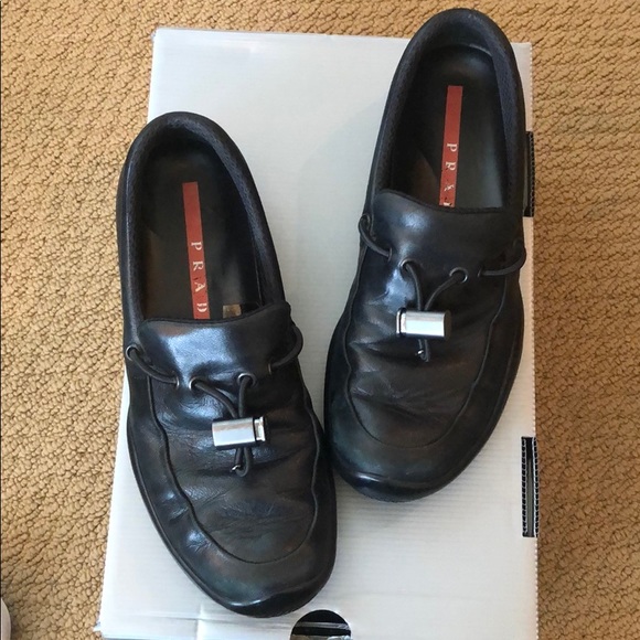 Prada black loafer/driver w/ Prada hardware Size 5 - Picture 1 of 8